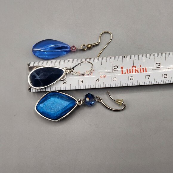 Costume Jewelry Teardrop Earrings Bundle of 5 Nine West Blue Silver - Picture 13 of 14